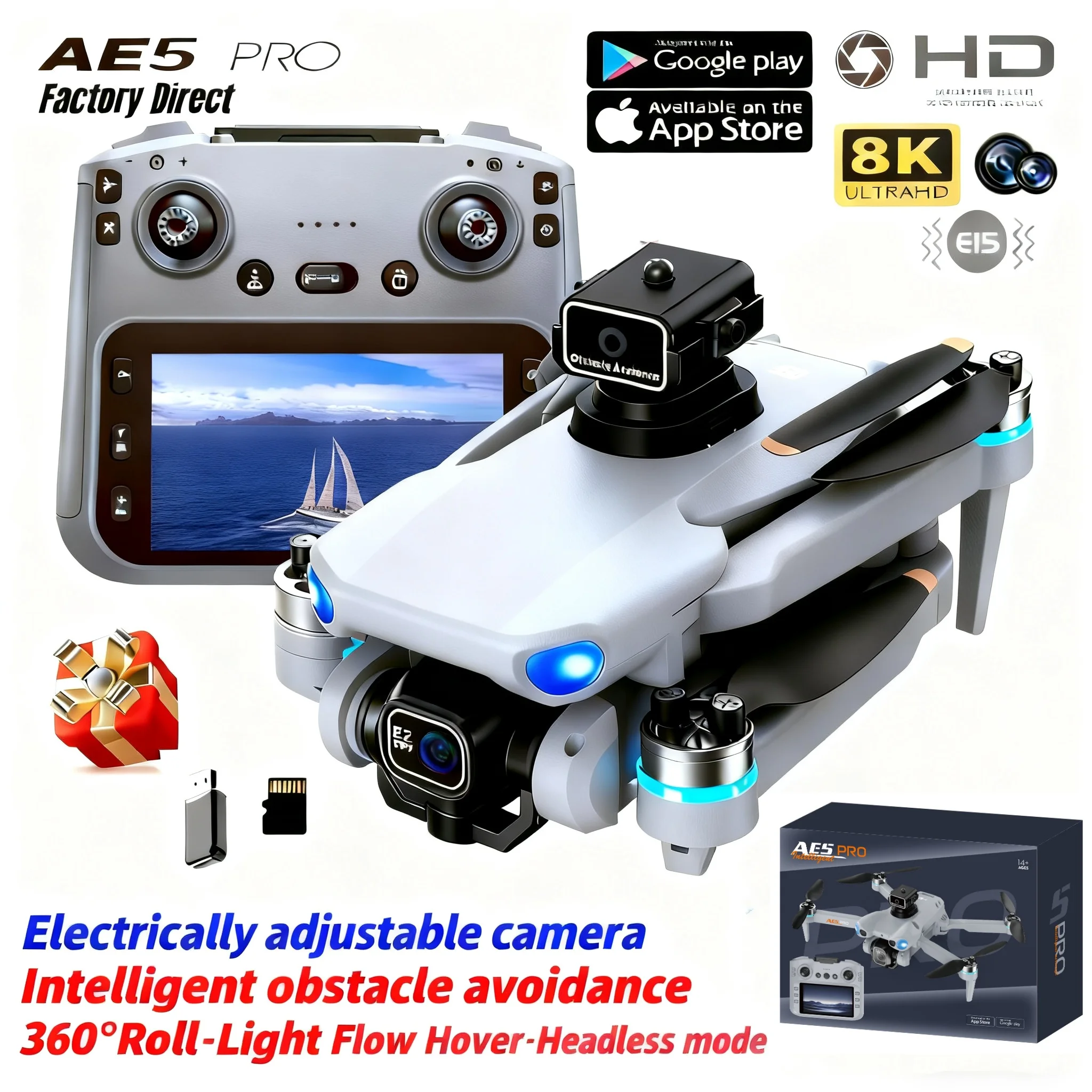 Kids Toys Drone - Drone AE5 Pro 8K HD con