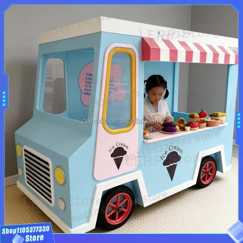 Kids Toys Mall - Carretto Gelato in Legno con Ruote