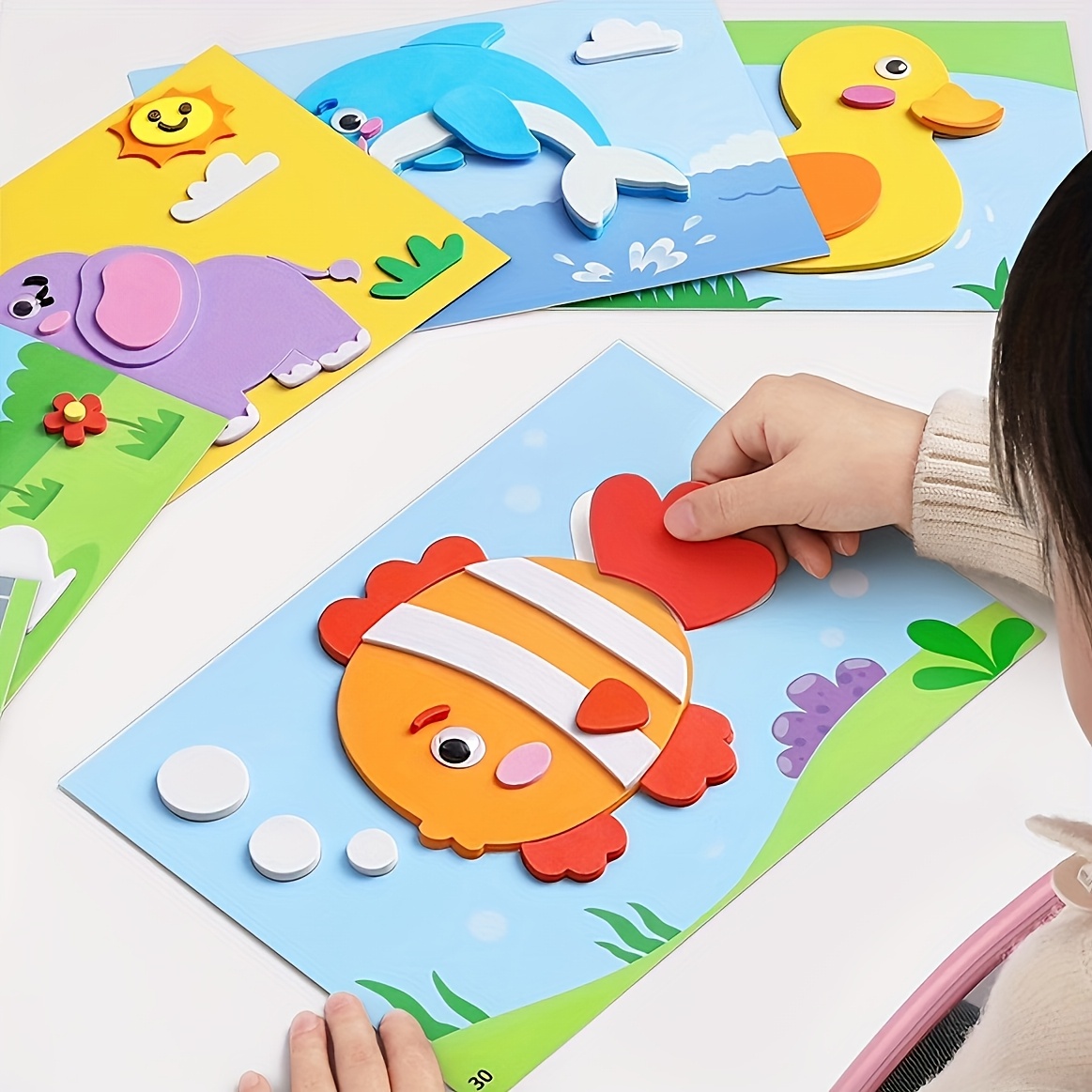 Kid Toys And Craft - Adesivi 3D per Bambini, Monouso, Decorazioni