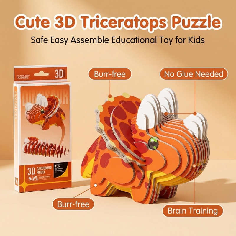 Set di 4 Puzzle 3D di Dinosaur - Dinosaur Figurine Set recensione e prezzo