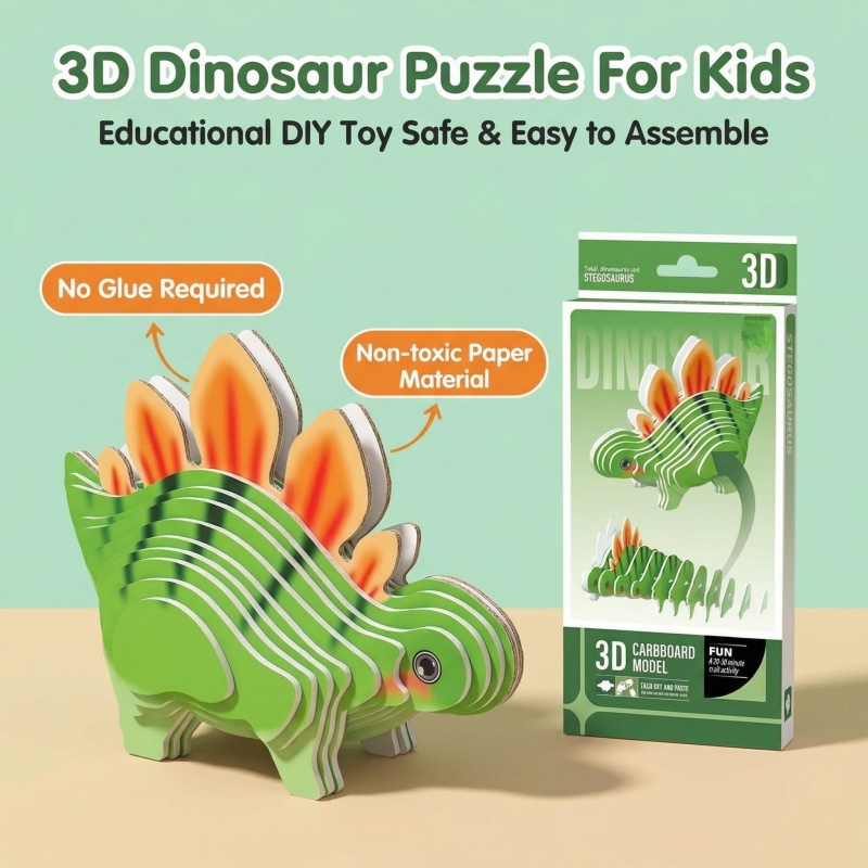Set di 4 Puzzle 3D di Dinosaur - Dinosaur Figurine Set recensione e prezzo